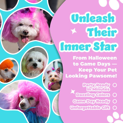Dog Hair Dye 8 Color Dog Safe Hair Dye Non Toxic & Temporary Pet Hair Dye for Dogs - 7DAY'S