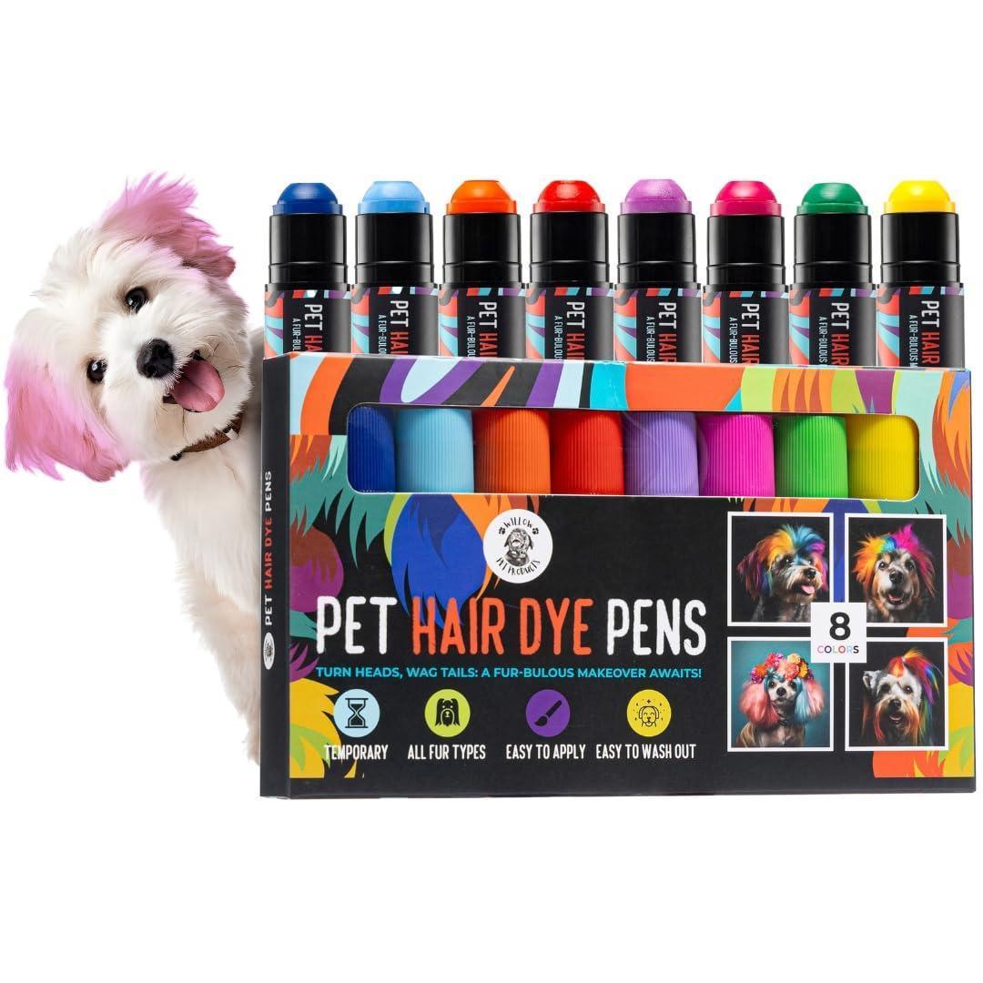 Dog Hair Dye 8 Color Dog Safe Hair Dye Non Toxic & Temporary Pet Hair Dye for Dogs - 7DAY'S