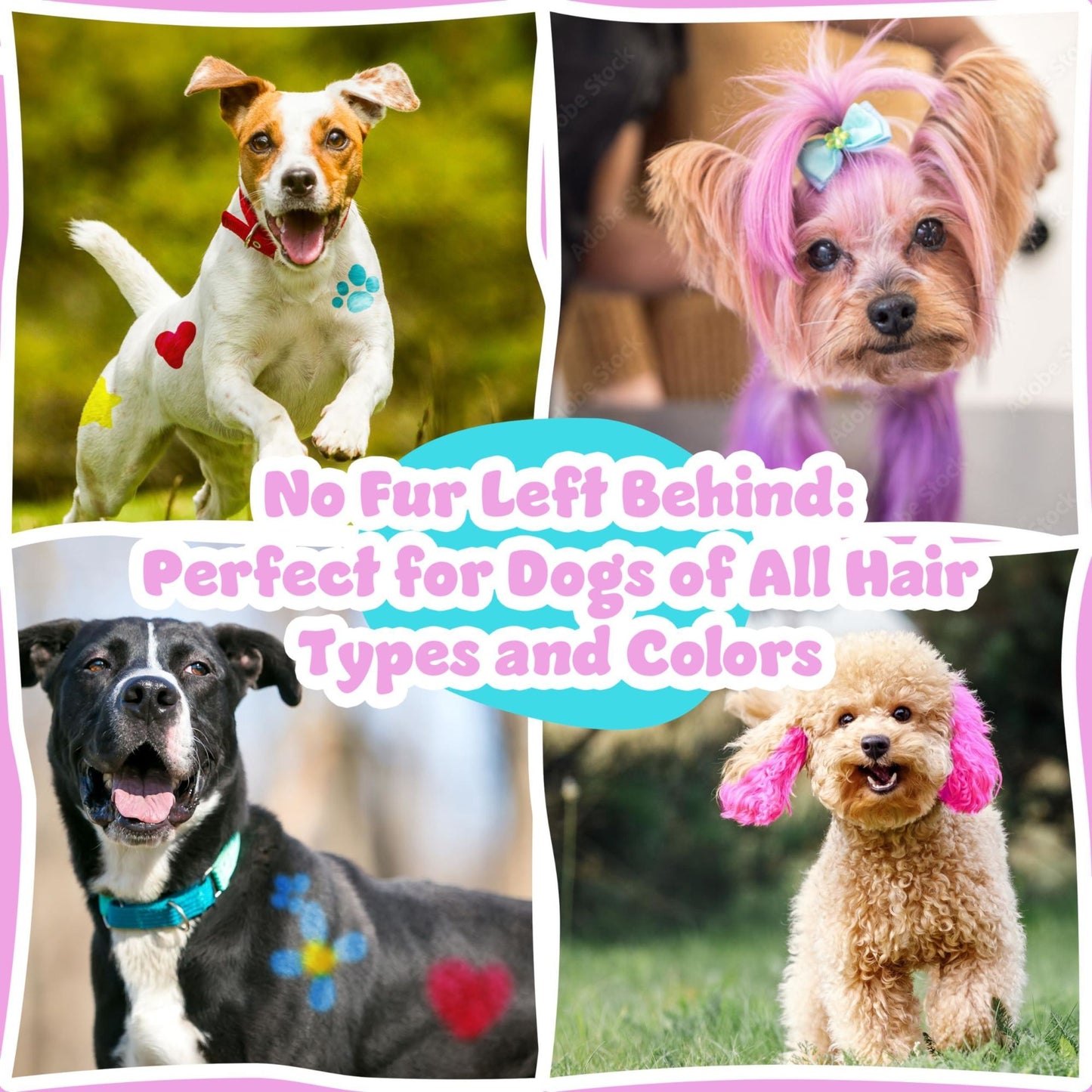 Dog Hair Dye 8 Color Dog Safe Hair Dye Non Toxic & Temporary Pet Hair Dye for Dogs - 7DAY'S
