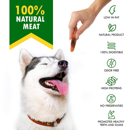 Dog Sweet Potato Wrapped with Chicken Pet Natural Chew Treats Grain Free Organic Meat Human Grade Dried Snacks in Bulk for Training for Small & Large Dogs Sweet Potato - 7DAY'S
