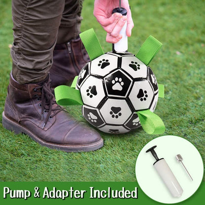 Dog Toys Interactive Pet Football Toys With Grab Tabs Dog Outdoor Training Soccer Pet Bite Chew Balls For Dog Accessories - 7DAY'S