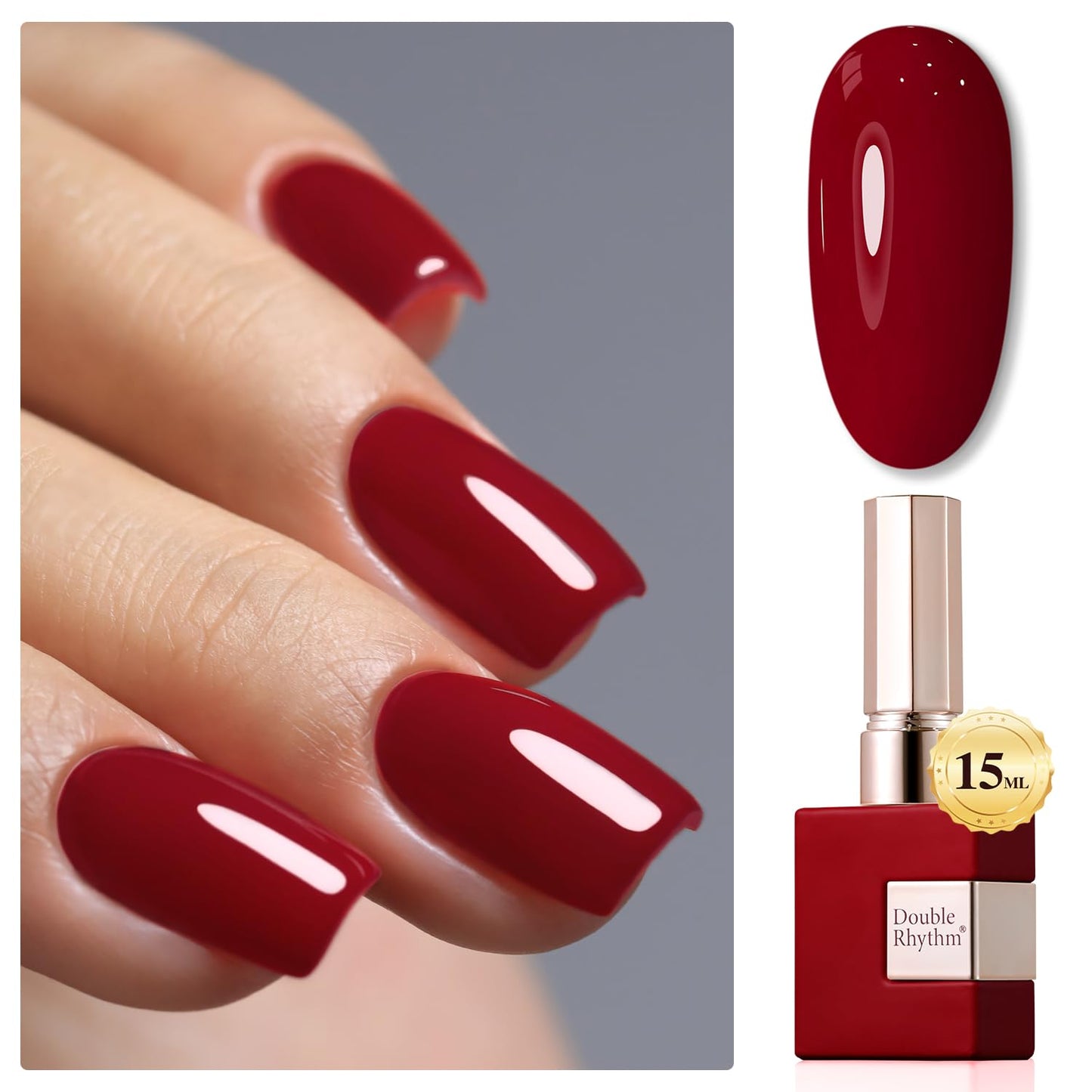 Double Rhythm 15ML Gel Nail Polish Pure Sheer Same Color Same Bottle Soak Off Gel Polish Art Manicure Salon DIY at Home for Women (Milky White - A1075) - 7DAY'S