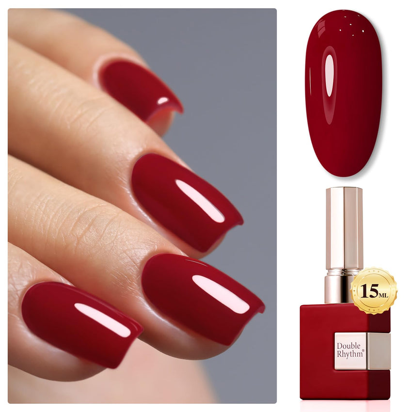 Double Rhythm 15ML Gel Nail Polish Pure Sheer Same Color Same Bottle Soak Off Gel Polish Art Manicure Salon DIY at Home for Women (Milky White - A1075) - 7DAY'S