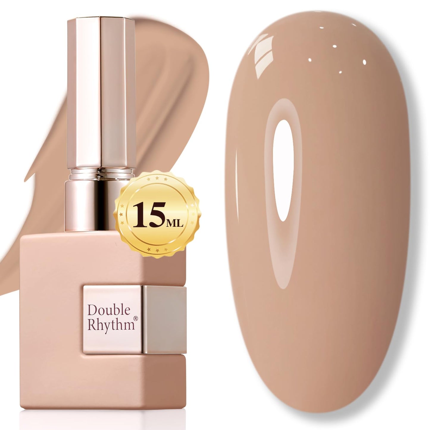 Double Rhythm 15ML Gel Nail Polish Pure Sheer Same Color Same Bottle Soak Off Gel Polish Art Manicure Salon DIY at Home for Women (Milky White - A1075) - 7DAY'S