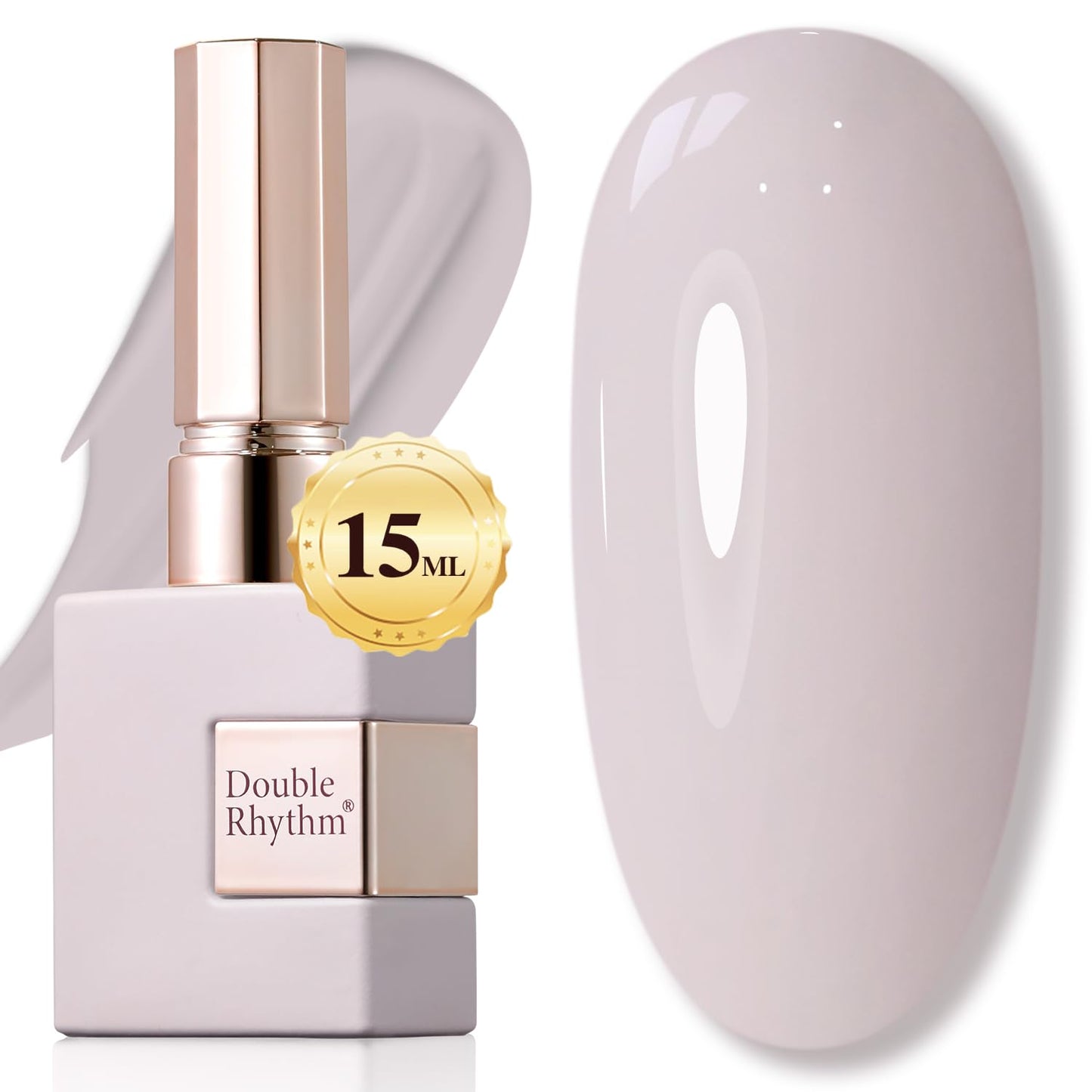 Double Rhythm 15ML Gel Nail Polish Pure Sheer Same Color Same Bottle Soak Off Gel Polish Art Manicure Salon DIY at Home for Women (Milky White - A1075) - 7DAY'S