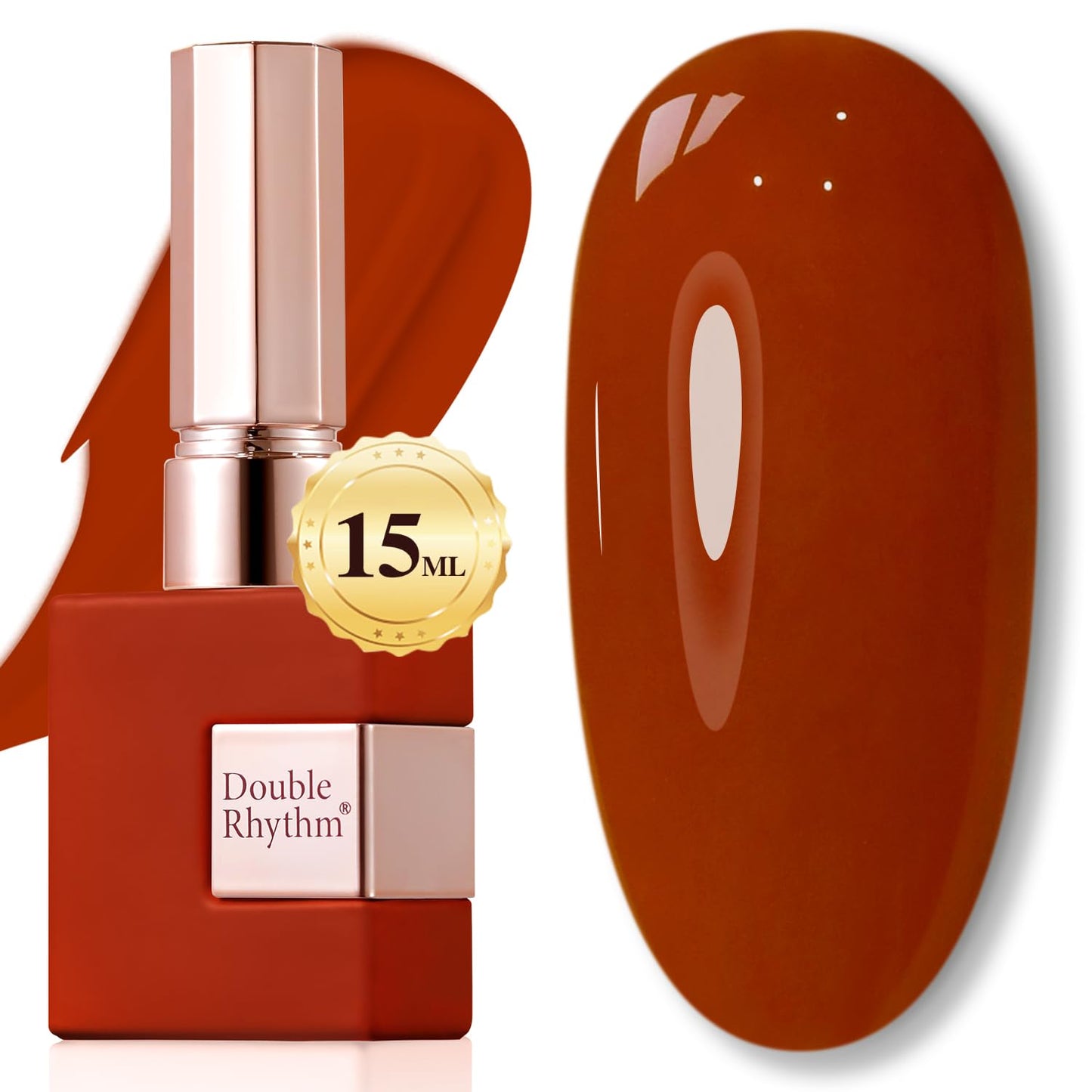Double Rhythm 15ML Gel Nail Polish Pure Sheer Same Color Same Bottle Soak Off Gel Polish Art Manicure Salon DIY at Home for Women (Milky White - A1075) - 7DAY'S