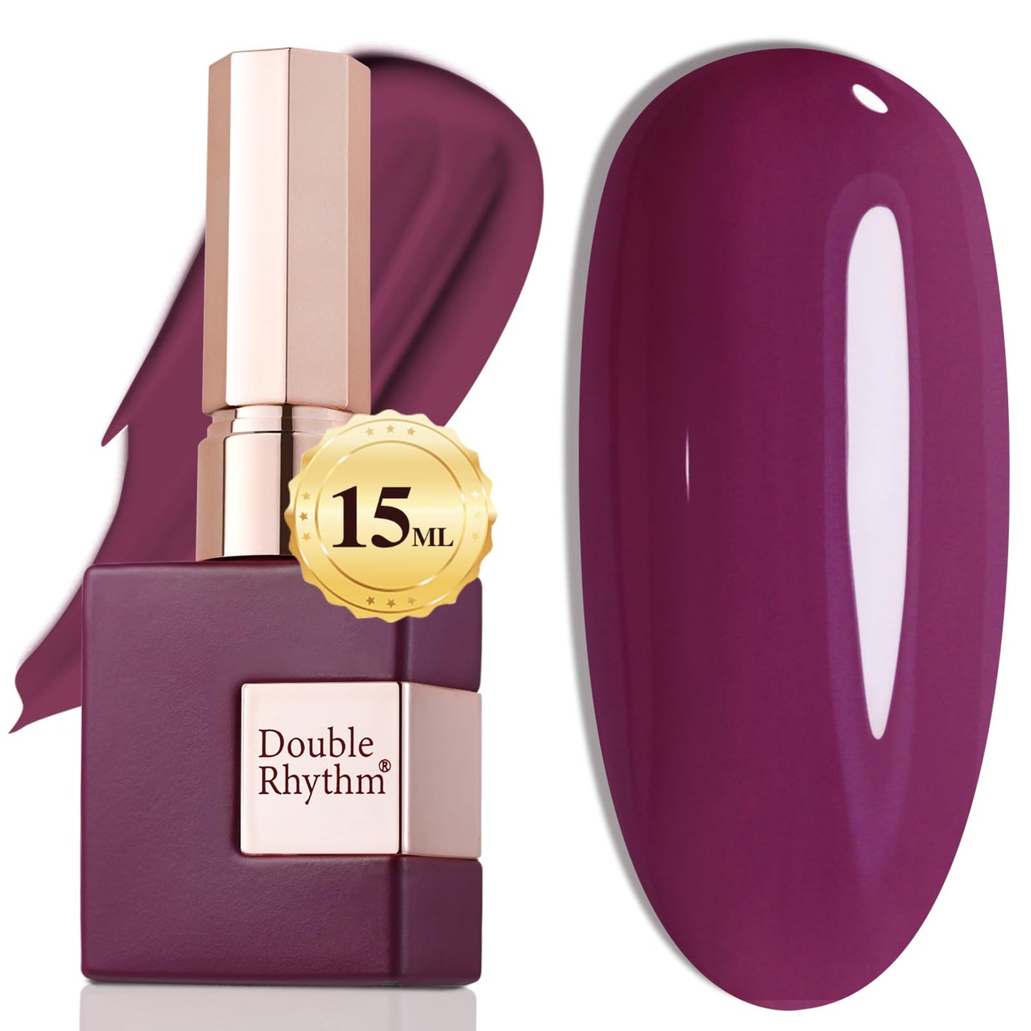 Double Rhythm 15ML Gel Nail Polish Pure Sheer Same Color Same Bottle Soak Off Gel Polish Art Manicure Salon DIY at Home for Women (Milky White - A1075) - 7DAY'S