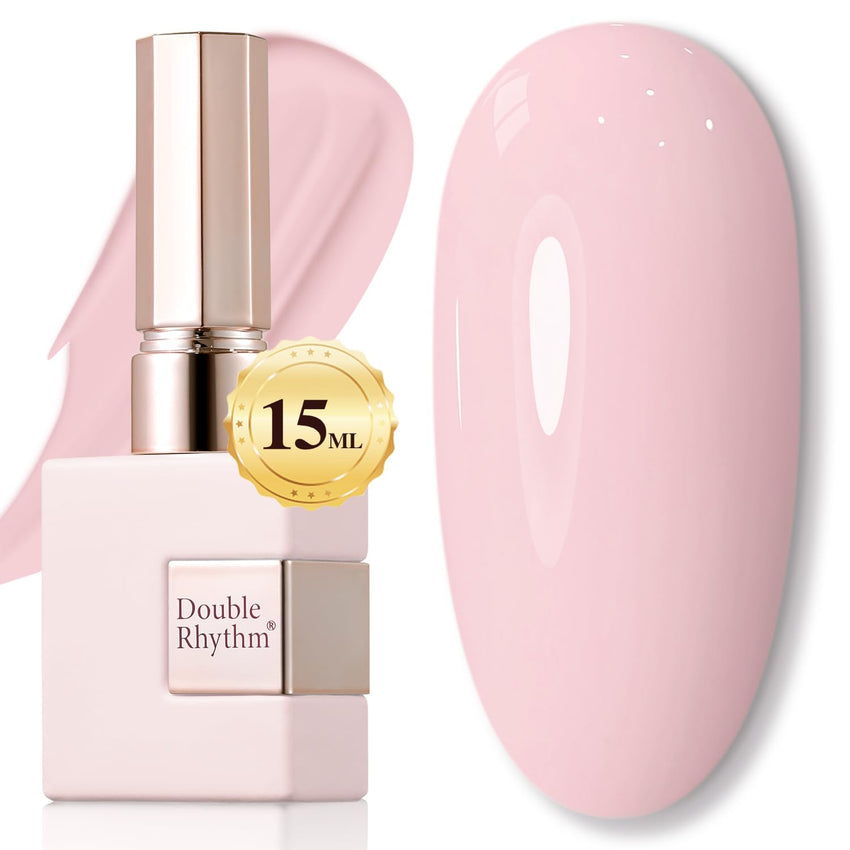 Double Rhythm 15ML Gel Nail Polish Pure Sheer Same Color Same Bottle Soak Off Gel Polish Art Manicure Salon DIY at Home for Women (Milky White - A1075) - 7DAY'S