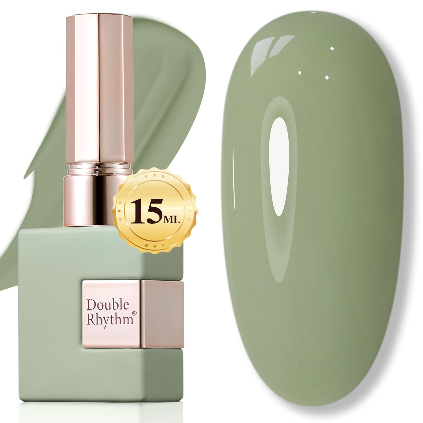 Double Rhythm 15ML Gel Nail Polish Pure Sheer Same Color Same Bottle Soak Off Gel Polish Art Manicure Salon DIY at Home for Women (Milky White - A1075) - 7DAY'S