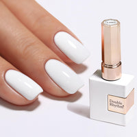 Double Rhythm 15ML Gel Nail Polish Pure Sheer Same Color Same Bottle Soak Off Gel Polish Art Manicure Salon DIY at Home for Women (Milky White - A1075) - 7DAY'S