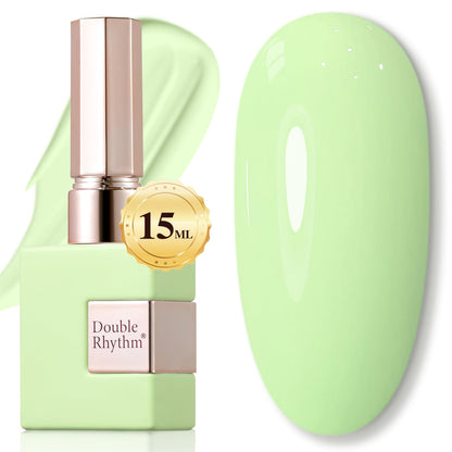 Double Rhythm 15ML Gel Nail Polish Pure Sheer Same Color Same Bottle Soak Off Gel Polish Art Manicure Salon DIY at Home for Women (Milky White - A1075) - 7DAY'S