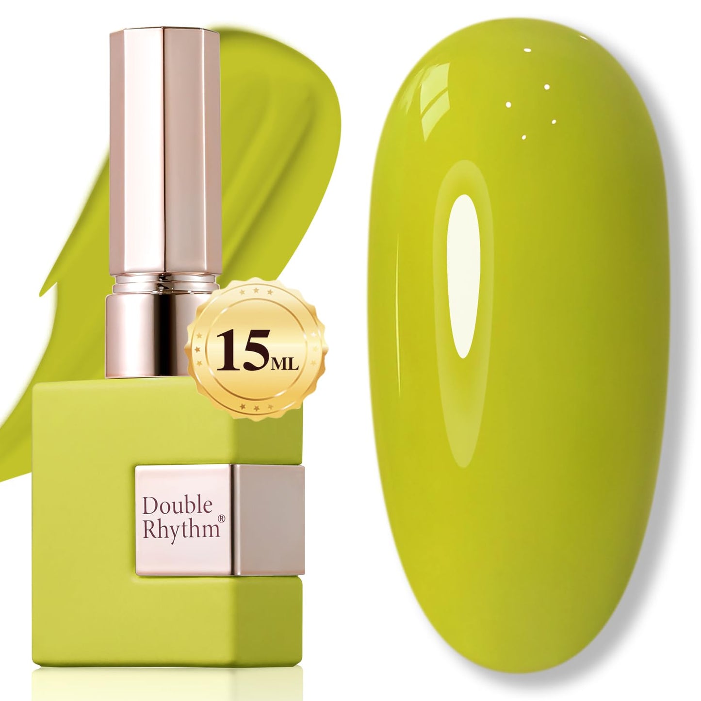 Double Rhythm 15ML Gel Nail Polish Pure Sheer Same Color Same Bottle Soak Off Gel Polish Art Manicure Salon DIY at Home for Women (Milky White - A1075) - 7DAY'S