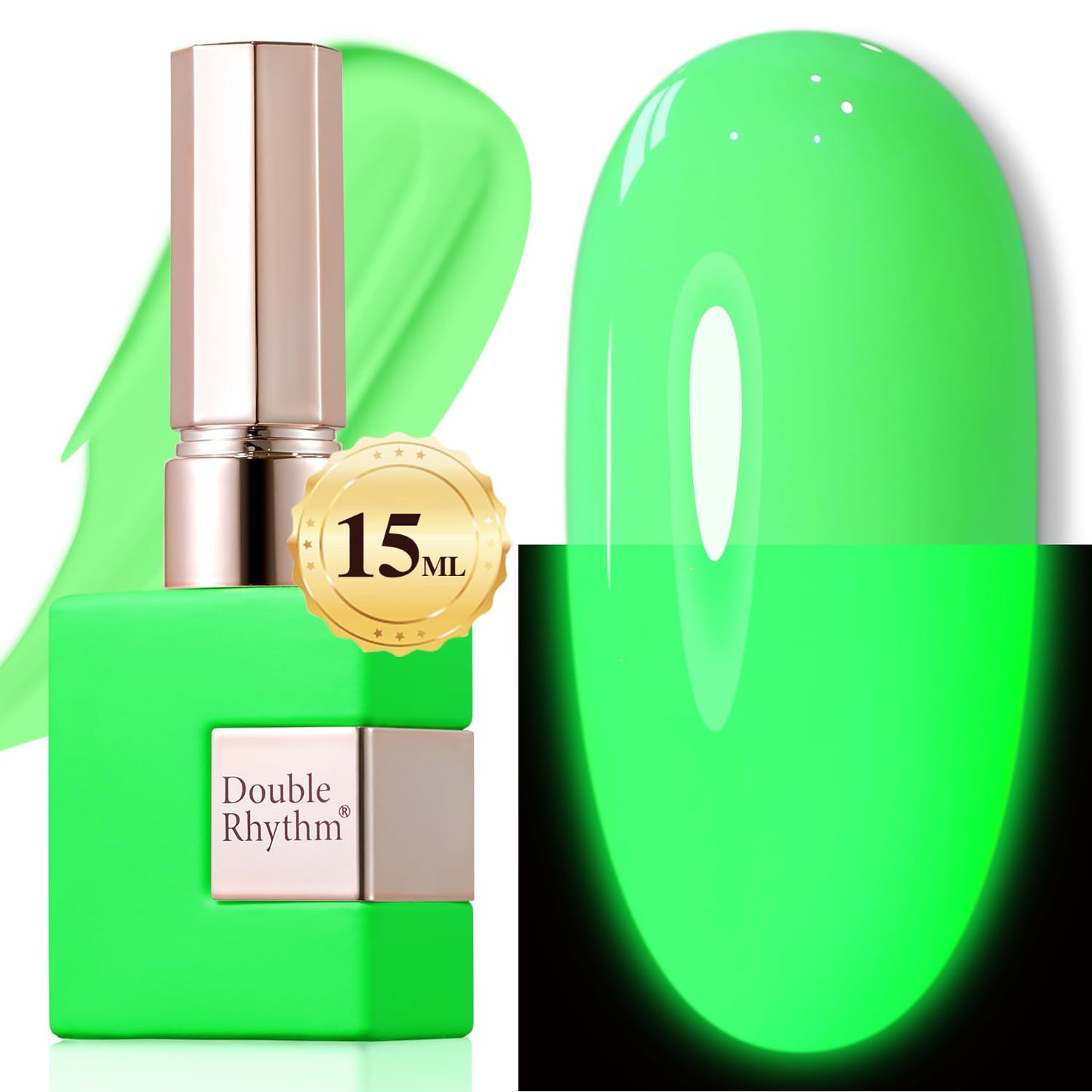 Double Rhythm 15ML Gel Nail Polish Pure Sheer Same Color Same Bottle Soak Off Gel Polish Art Manicure Salon DIY at Home for Women (Milky White - A1075) - 7DAY'S