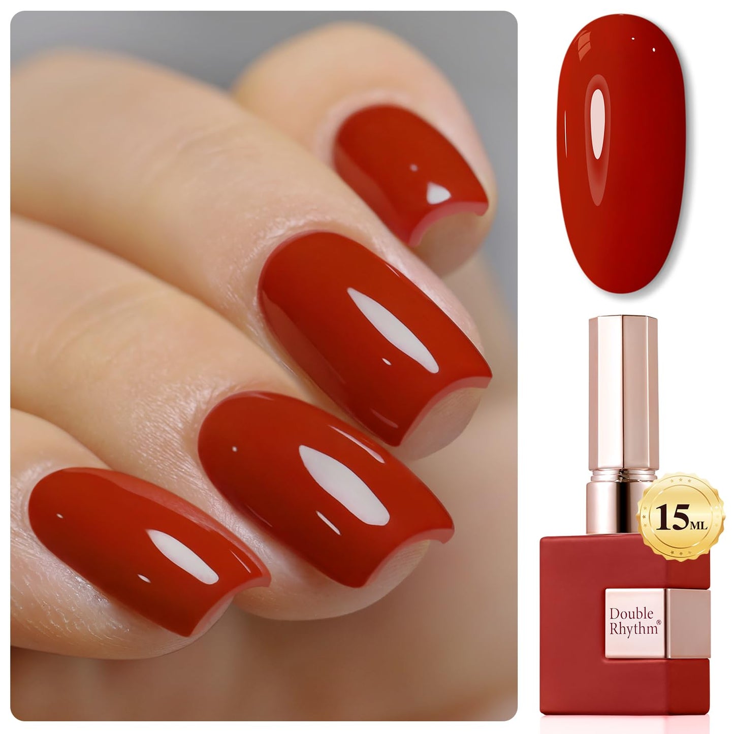 Double Rhythm 15ML Gel Nail Polish Pure Sheer Same Color Same Bottle Soak Off Gel Polish Art Manicure Salon DIY at Home for Women (Milky White - A1075) - 7DAY'S