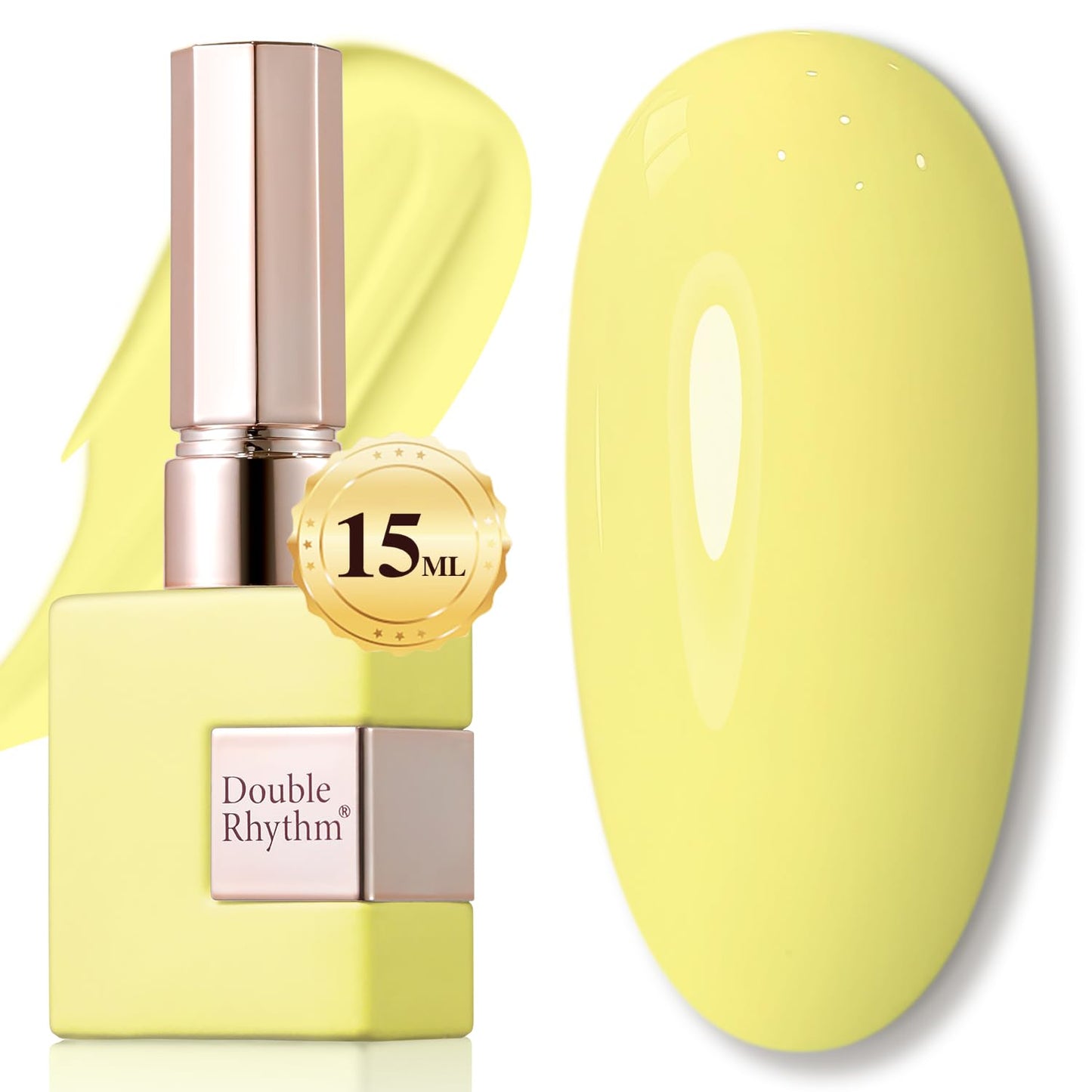 Double Rhythm 15ML Gel Nail Polish Pure Sheer Same Color Same Bottle Soak Off Gel Polish Art Manicure Salon DIY at Home for Women (Milky White - A1075) - 7DAY'S
