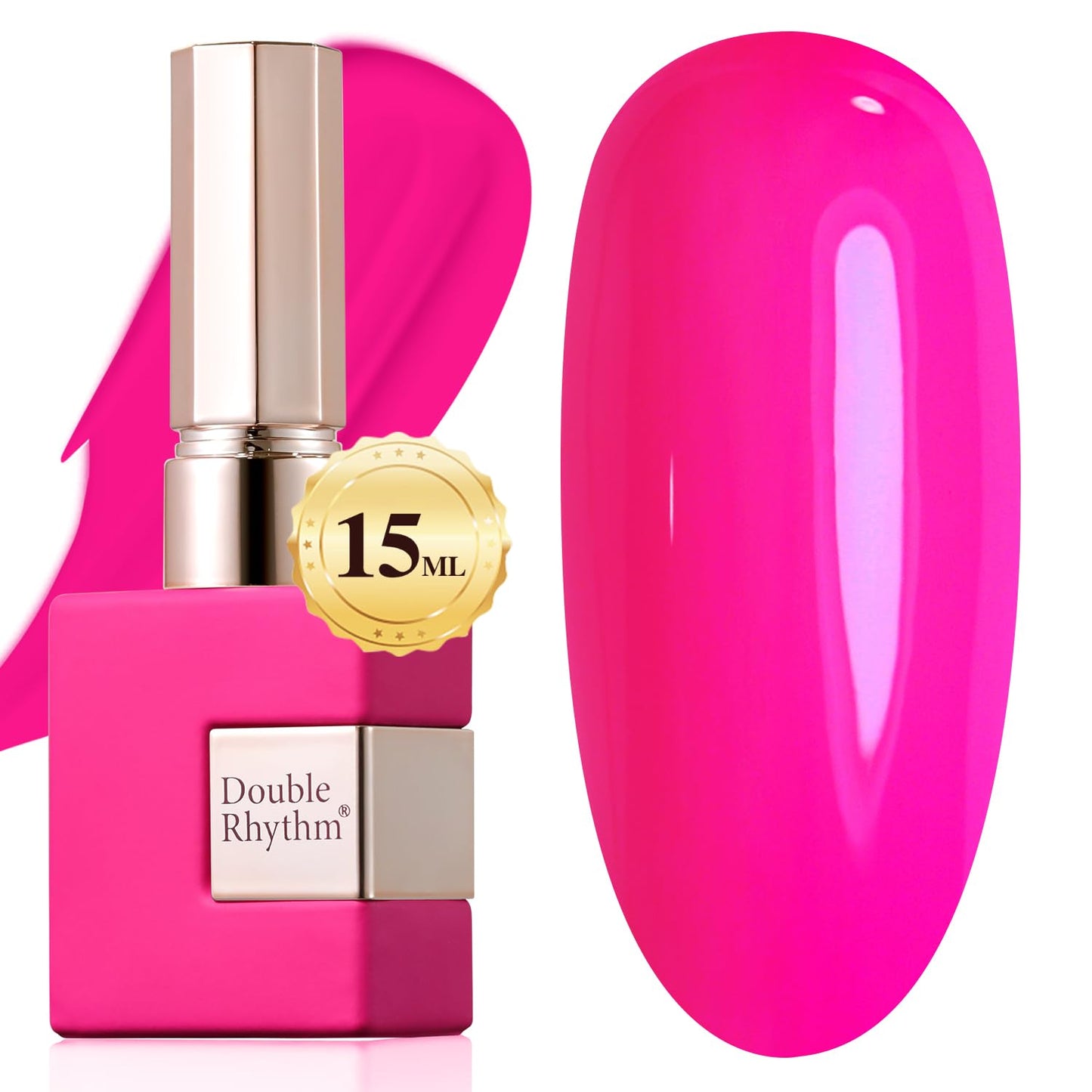 Double Rhythm 15ML Gel Nail Polish Pure Sheer Same Color Same Bottle Soak Off Gel Polish Art Manicure Salon DIY at Home for Women (Milky White - A1075) - 7DAY'S