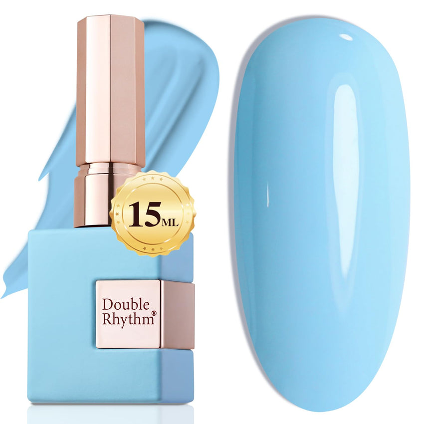 Double Rhythm 15ML Gel Nail Polish Pure Sheer Same Color Same Bottle Soak Off Gel Polish Art Manicure Salon DIY at Home for Women (Milky White - A1075) - 7DAY'S