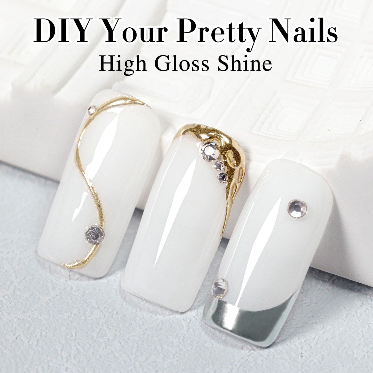 Double Rhythm 15ML Gel Nail Polish Pure Sheer Same Color Same Bottle Soak Off Gel Polish Art Manicure Salon DIY at Home for Women (Milky White - A1075) - 7DAY'S