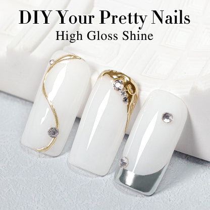 Double Rhythm 15ML Gel Nail Polish Pure Sheer Same Color Same Bottle Soak Off Gel Polish Art Manicure Salon DIY at Home for Women (Milky White - A1075) - 7DAY'S