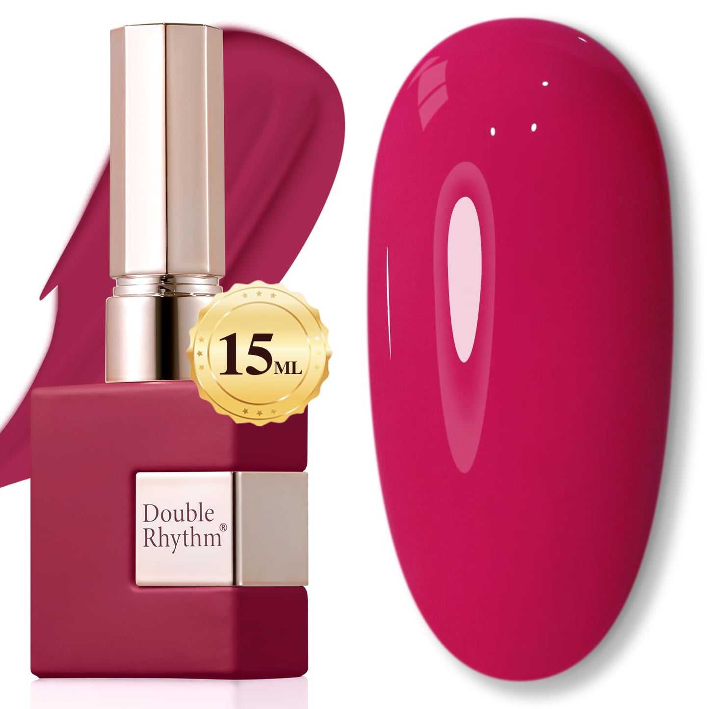 Double Rhythm 15ML Gel Nail Polish Pure Sheer Same Color Same Bottle Soak Off Gel Polish Art Manicure Salon DIY at Home for Women (Milky White - A1075) - 7DAY'S