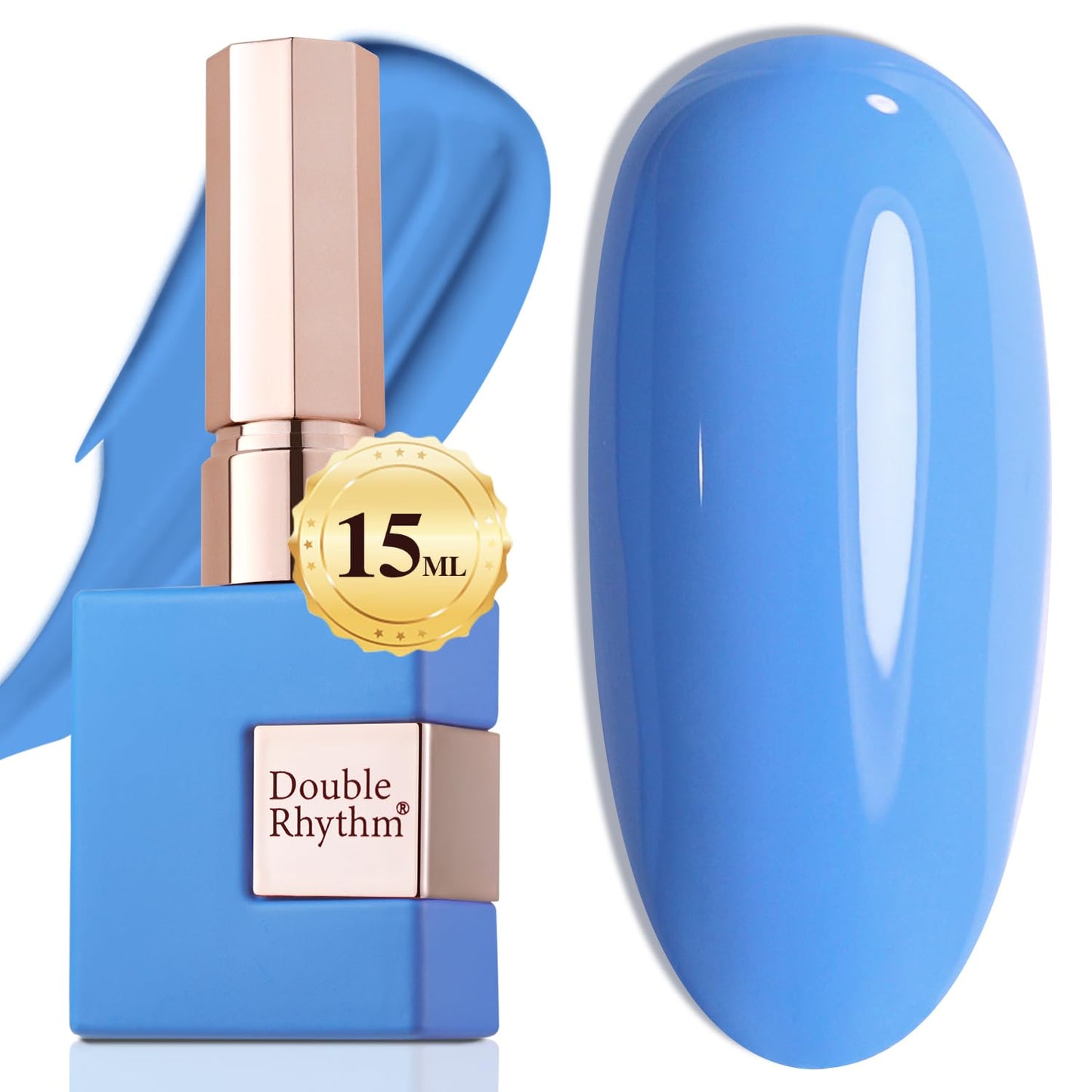 Double Rhythm 15ML Gel Nail Polish Pure Sheer Same Color Same Bottle Soak Off Gel Polish Art Manicure Salon DIY at Home for Women (Milky White - A1075) - 7DAY'S