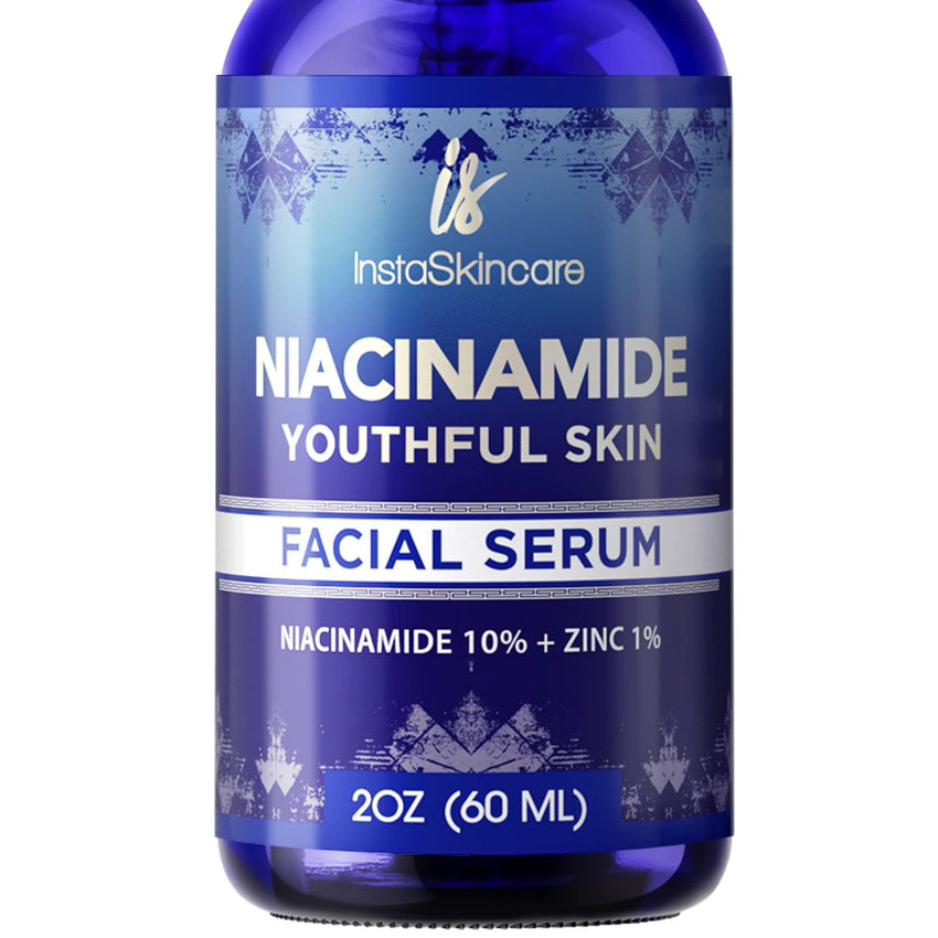 DOUBLE SIZED 2 Oz Niacinamide Serum for Face 10% with Zinc 1% Vitamin B3 Facial Serum Brightening Serum for Acne Pore Minimizer and Dark Spot Remover - 7DAY'S