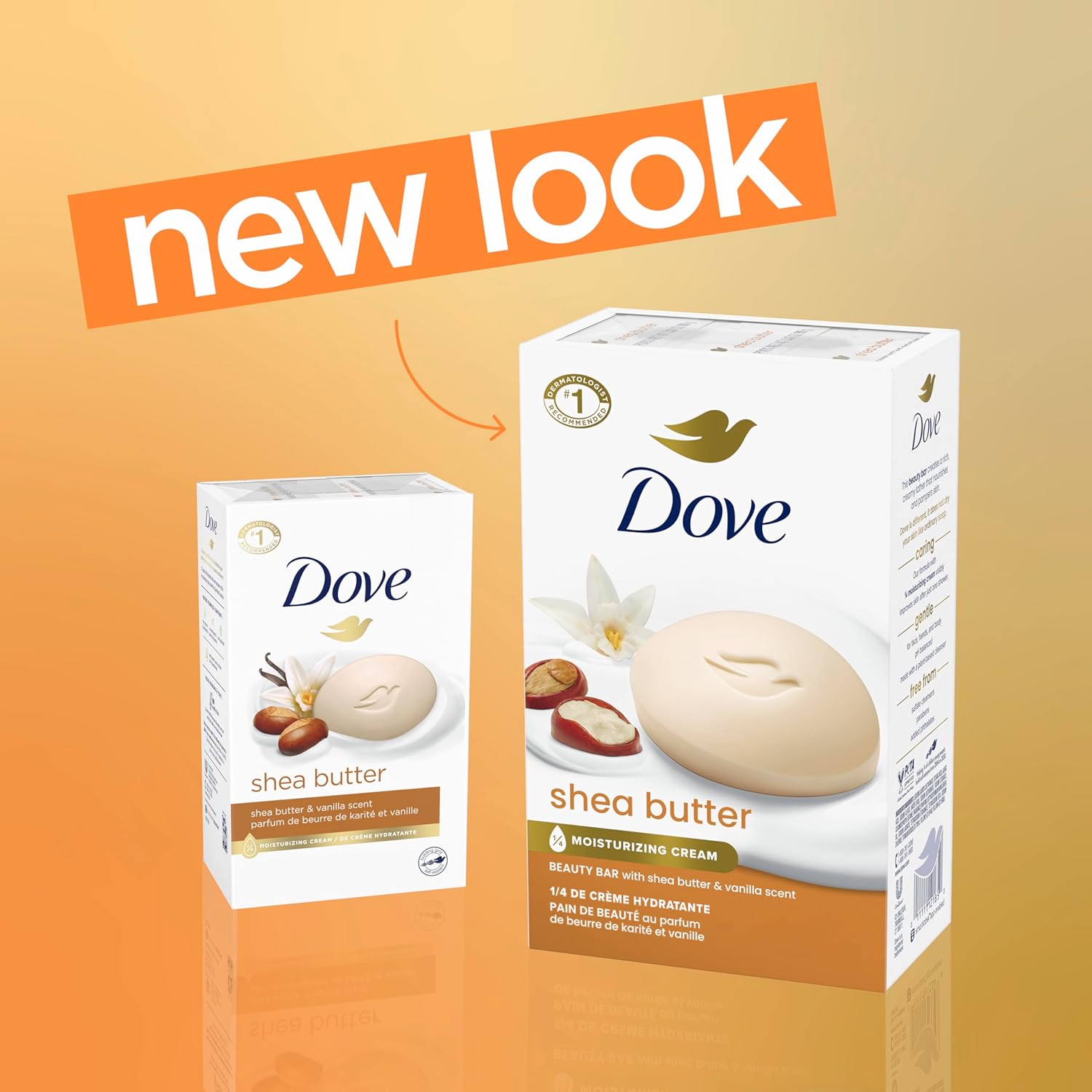 Dove Beauty Bar Soap Shea Butter, 8 Count - 7DAY'S