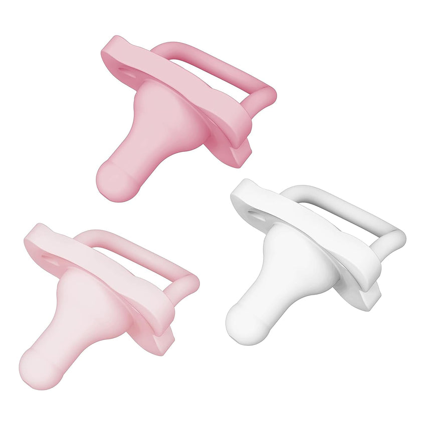 Dr. Brown’s HappyPaci 100% Silicone Pacifier 0 - 6m, BPA Free, White, Pink, Light Pink 3 - Pack - 7DAY'S