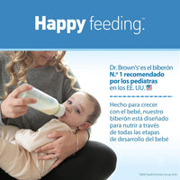 Dr. Brown's Natural Flow Anti - Colic Options+ Narrow Baby Bottle, 8 oz/250 mL, with Level 1 Slow Flow Nipples, 0m+, 4 Pack - 7DAY'S