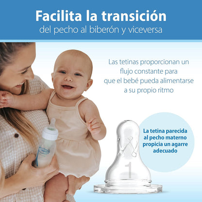 Dr. Brown's Natural Flow Anti - Colic Options+ Narrow Baby Bottle, 8 oz/250 mL, with Level 1 Slow Flow Nipples, 0m+, 4 Pack - 7DAY'S