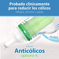 Dr. Brown's Natural Flow Anti - Colic Options+ Narrow Baby Bottle, 8 oz/250 mL, with Level 1 Slow Flow Nipples, 0m+, 4 Pack - 7DAY'S