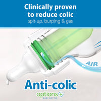Dr. Brown's Natural Flow Anti - Colic Options+ Narrow Glass Baby Bottle 8 oz/250 mL, with Level 1 Slow Flow Nipple, 2 Pack, 0m+ - 7DAY'S