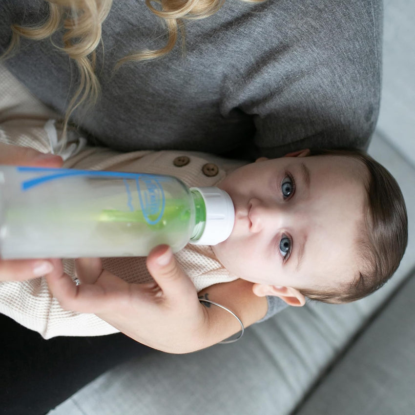 Dr. Brown's Natural Flow Anti - Colic Options+ Narrow Glass Baby Bottle 8 oz/250 mL, with Level 1 Slow Flow Nipple, 2 Pack, 0m+ - 7DAY'S