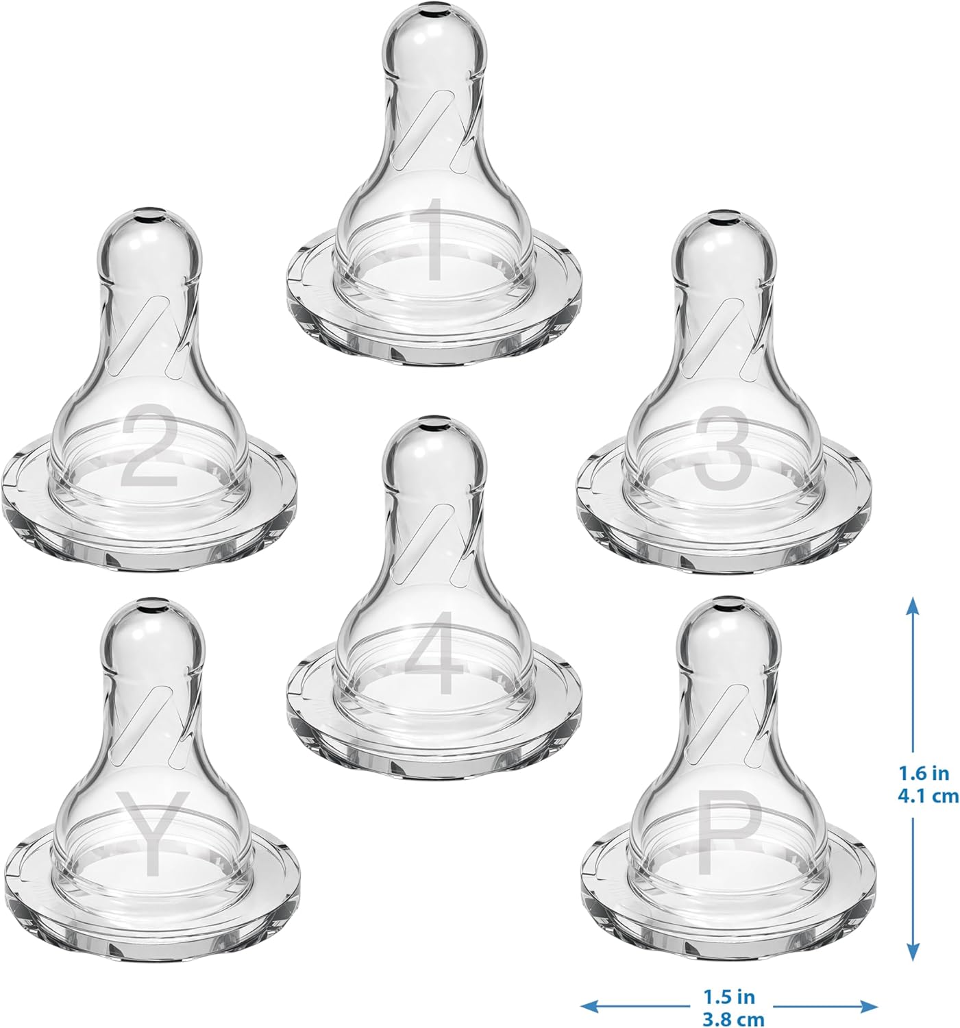 Dr. Brown’s Natural Flow Level 2 Narrow Baby Bottle Silicone Nipple, Medium Flow, 3m+, 100% Silicone Bottle Nipple, 6 Count - 7DAY'S