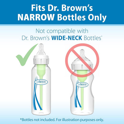 Dr. Brown’s Natural Flow Level 2 Narrow Baby Bottle Silicone Nipple, Medium Flow, 3m+, 100% Silicone Bottle Nipple, 6 Count - 7DAY'S