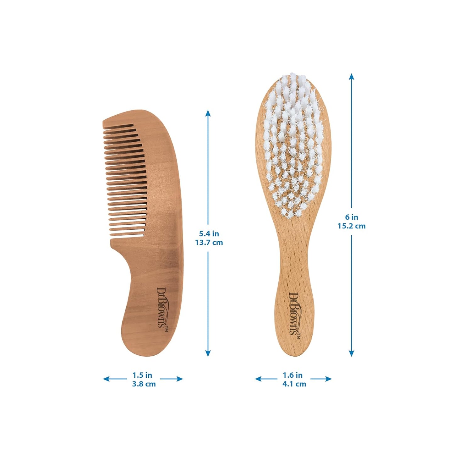 Dr. Brown's Soft and Safe Baby Brush + Comb - 7DAY'S