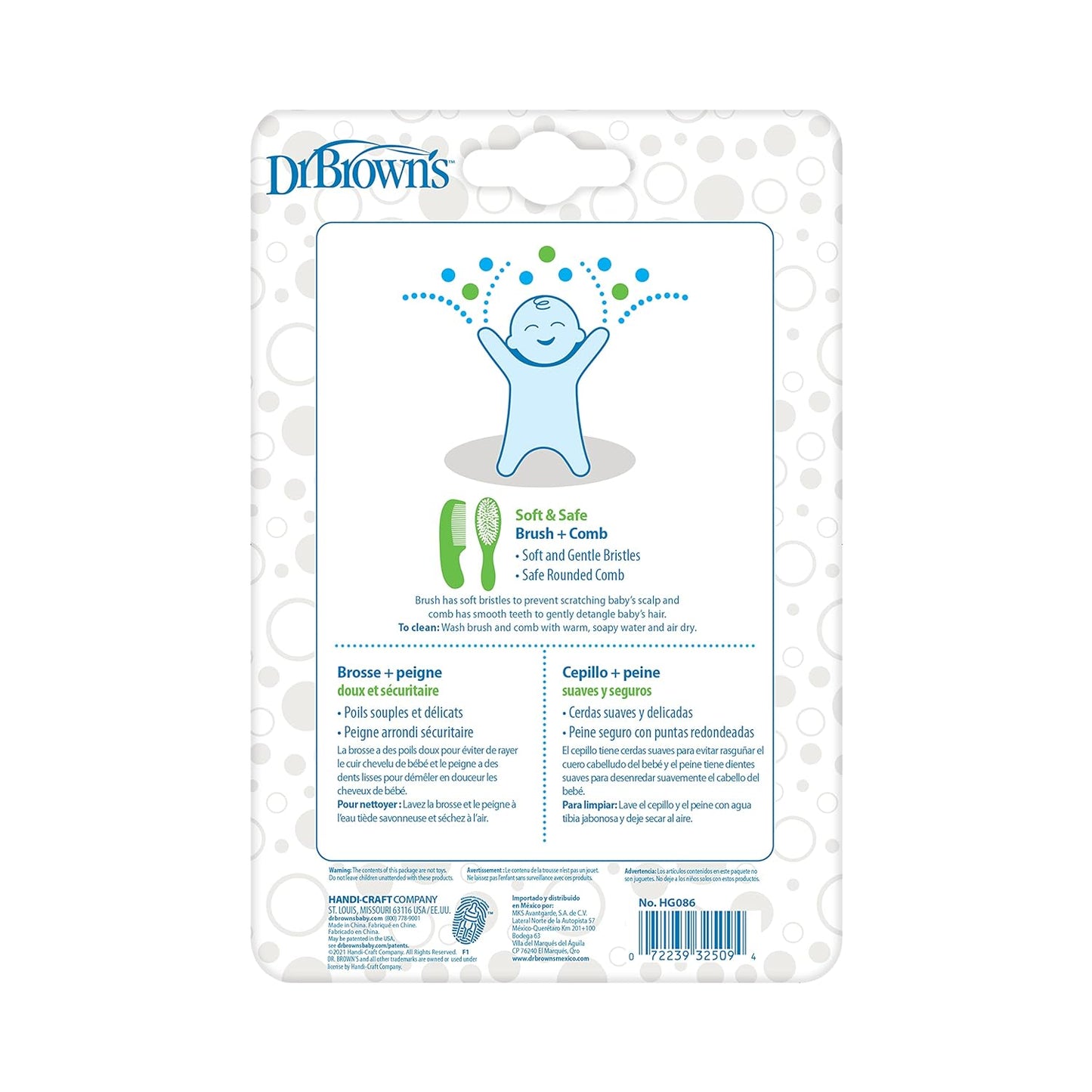 Dr. Brown's Soft and Safe Baby Brush + Comb - 7DAY'S