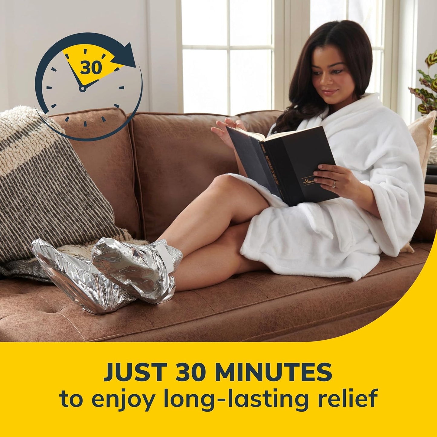 Dr. Scholl's® Tired, Achy Feet Soothing & Reviving Foot Mask, 3 Pair, Warming Booties - 7DAY'S
