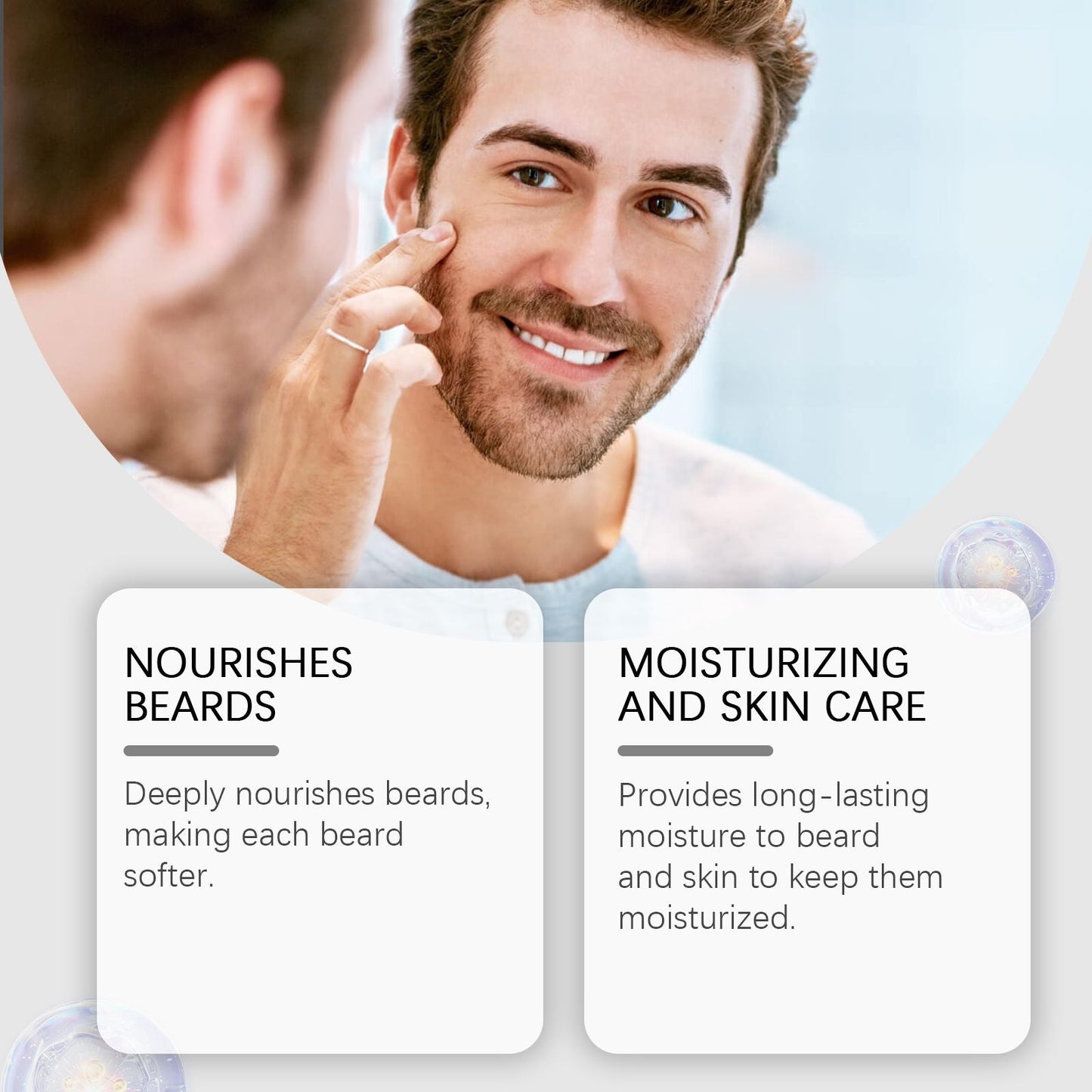 East Moon Men's Beard Care Essential Oil Sandalwood Gentle Nourishing Moisturizing Refreshing Care Beard Essential Oil