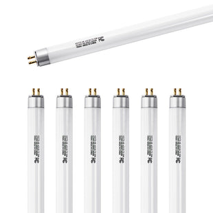 VEVOR 8 Pack T5 Fluorescent Light Bulbs, 21-Inch Linear, Fluorescent Tube Lamp with 3000K Warm White, 13 Watts, G5 Bi-Pin Base, 1100 Lumens, Replacement Bulb, for Under Cabinet Counter Fixture, Closet