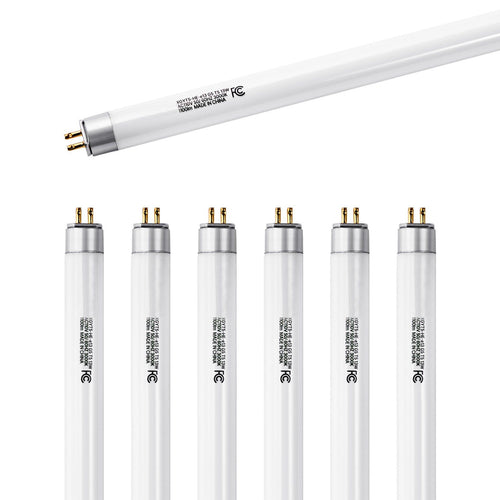 VEVOR 8 Pack T5 Fluorescent Light Bulbs, 21-Inch Linear, Fluorescent Tube Lamp with 3000K Warm White, 13 Watts, G5 Bi-Pin Base, 1100 Lumens, Replacement Bulb, for Under Cabinet Counter Fixture, Closet