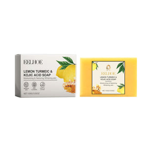 EELHOE Lemon Turmeric Acid Soap Gently Cleanses, Moisturizes And Brightening Skin Square Cleanser