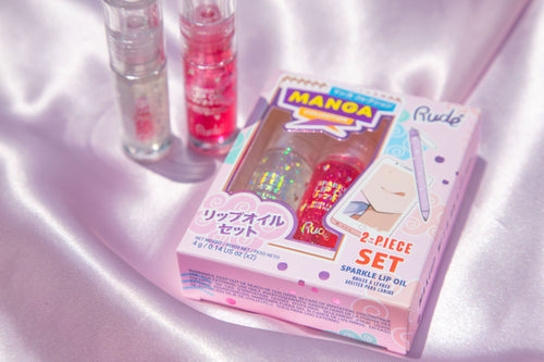 RUDE Manga Collection Sparkle Lip Oil Duo Set