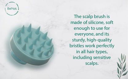 2-Pack Premium Scalp Massager Shampoo Brush - Soft Silicone Scalp Scrubber for Hair Growth & Dandruff Removal - Ergonomic Deep Cleaning Hair Scrubber for All Hair Types, Men, Women & Pets - Cyan