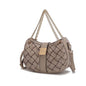 MKF Collection Solari Braided Chain Shoulder Bag. Stylish Handbag with Gold Tone Accents by Mia K.