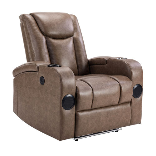 Recliner Sofa with Power Recline, Adjustable Split Back, USB Charging, Bluetooth Speakers & LED LightingRecliner Sofa with Power Recline, Adjustable Split Back, USB Charging, Bluetooth Speakers & LED