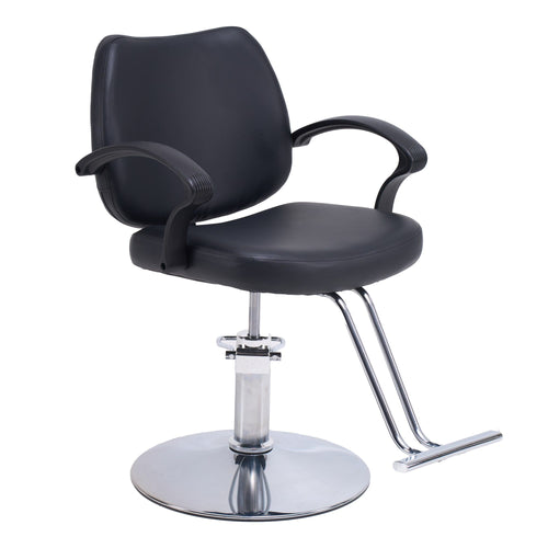 Barber Chair for Hair Stylist- 360° Swivel, Adjustable Height, Capacity 350 LBS with Heavy Duty Hydraulic Pump,BLACK