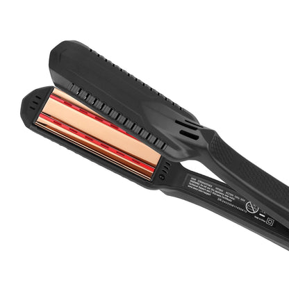 Hair Straightener, 1.5-inch Titanium Flat Iron, Dual Infrared Hair Straightener Flat Iron with LCD Display and 19 Temp Levels - 210 to 450 F, Fast Heating Hair Iron for Salon Home Travel Use