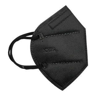 VEVOR KN95 Face Masks, 50 Pack KN95 Particulate Respirator Mask, Breathable and Disposable, Five-Layer Filtration Dust Masks, Pollen-Filtering Allergy Mask, for Workshop, Construction & Mall (Black)