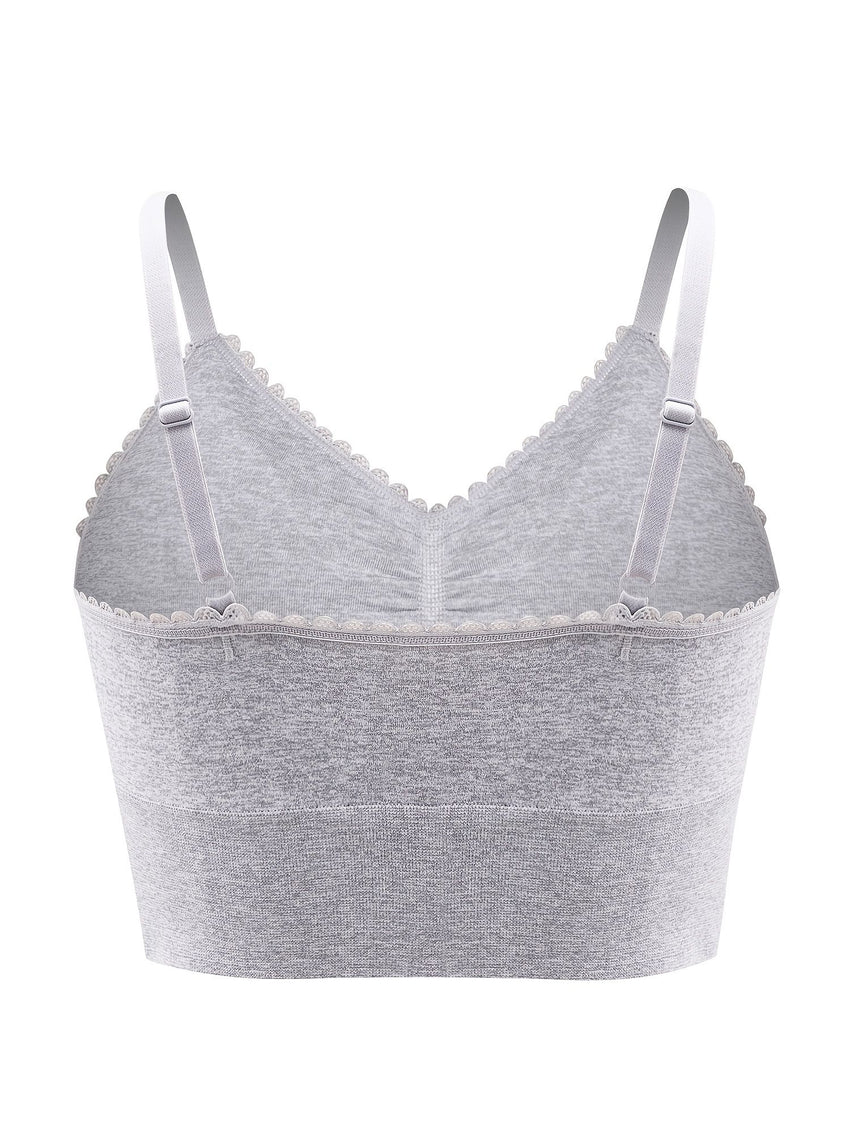 Plus Size Lace Wireless Bras For Women; Low-Impact Activity Sleep Bralette; Comfort Workout Sports Bra; Comfortable Full Coverage; Soft And Breathable Fabric; Women's Lingerie